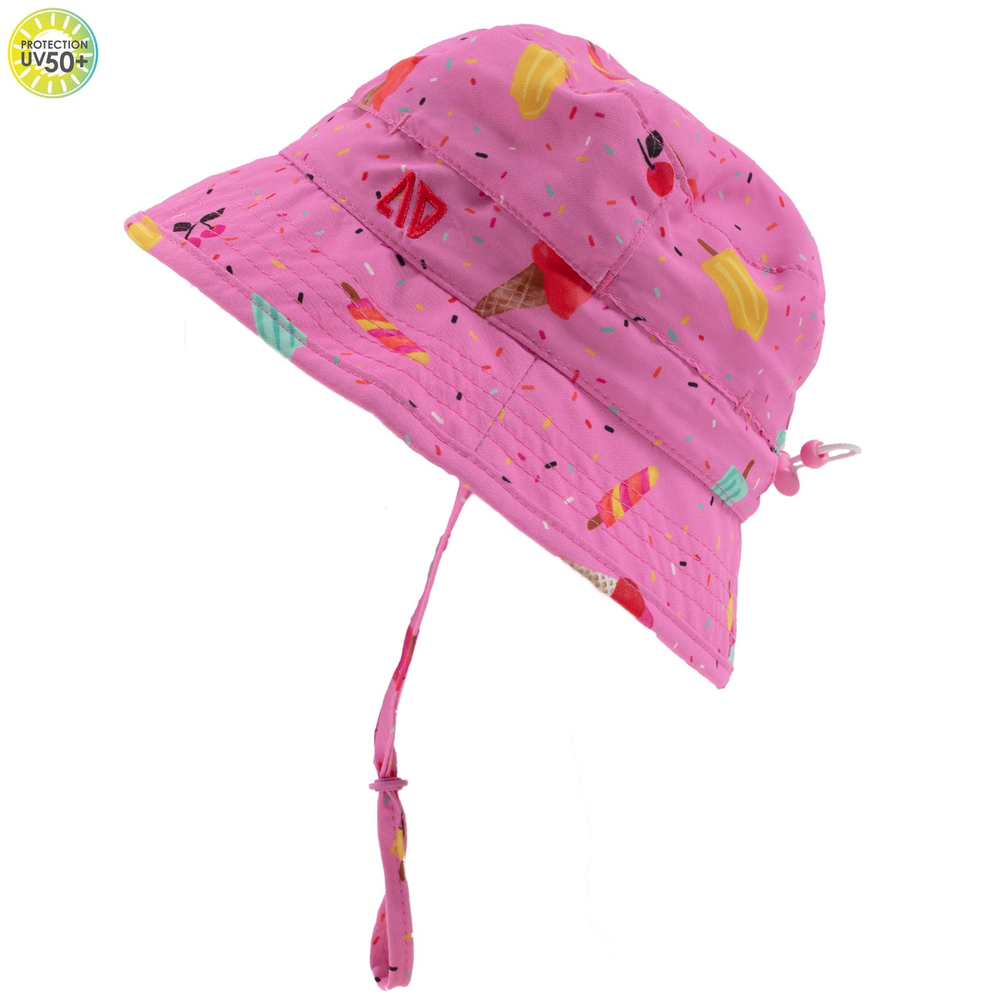 Chapeau UV imprimé - Rose - S25CUV300 - 0/6mois à 3/5 ans
