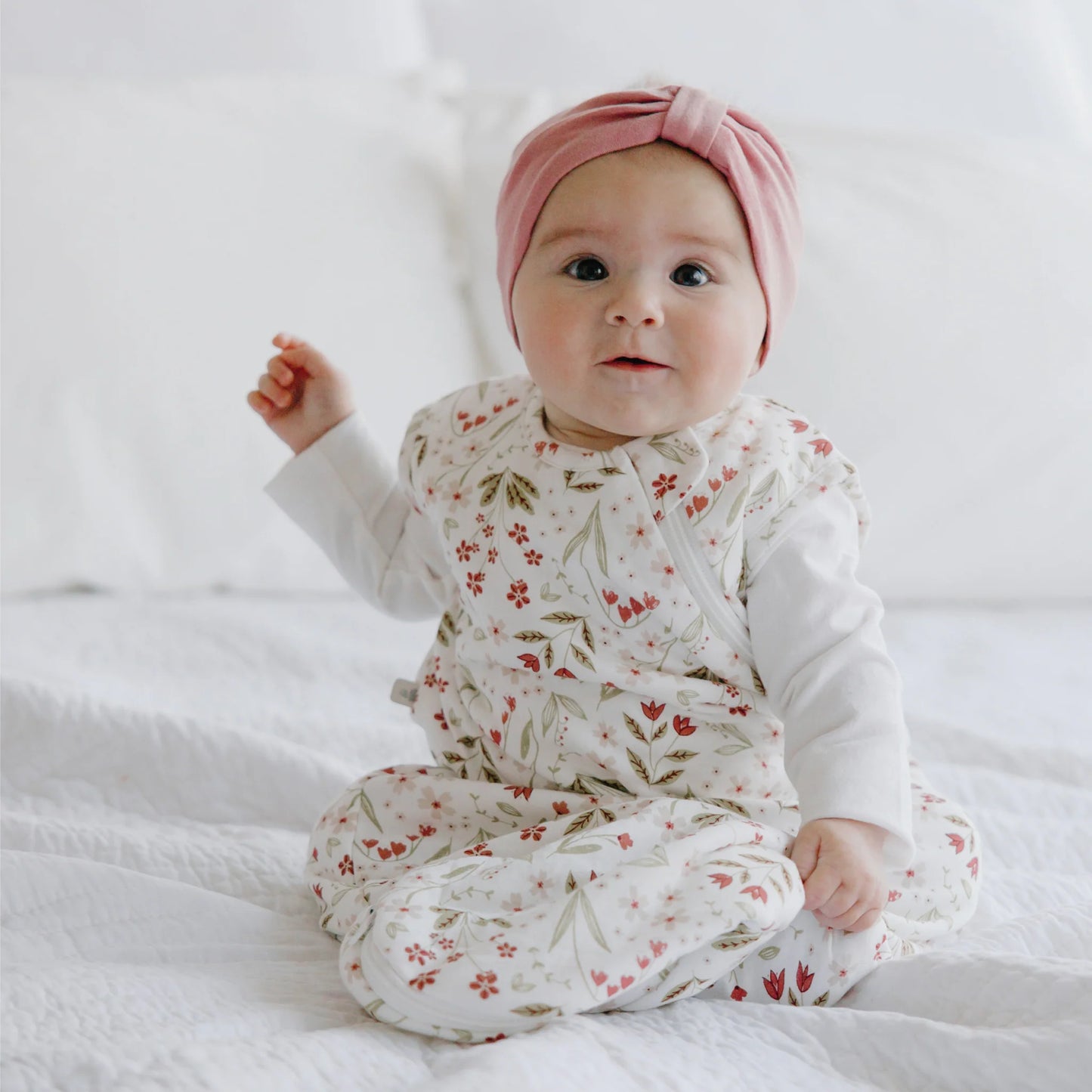 Sac de nuit matelassé en bambou - Floraison (1.0 tog)