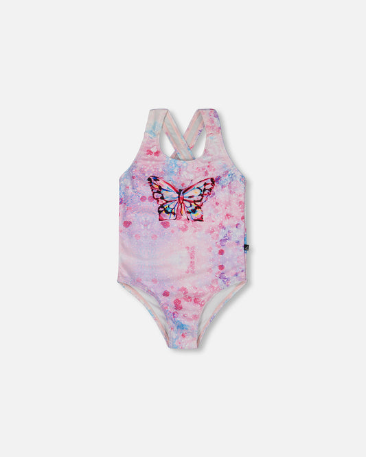 Maillot de bain 1 pièce papillon - G30NG91_000-  3 à 10 ans