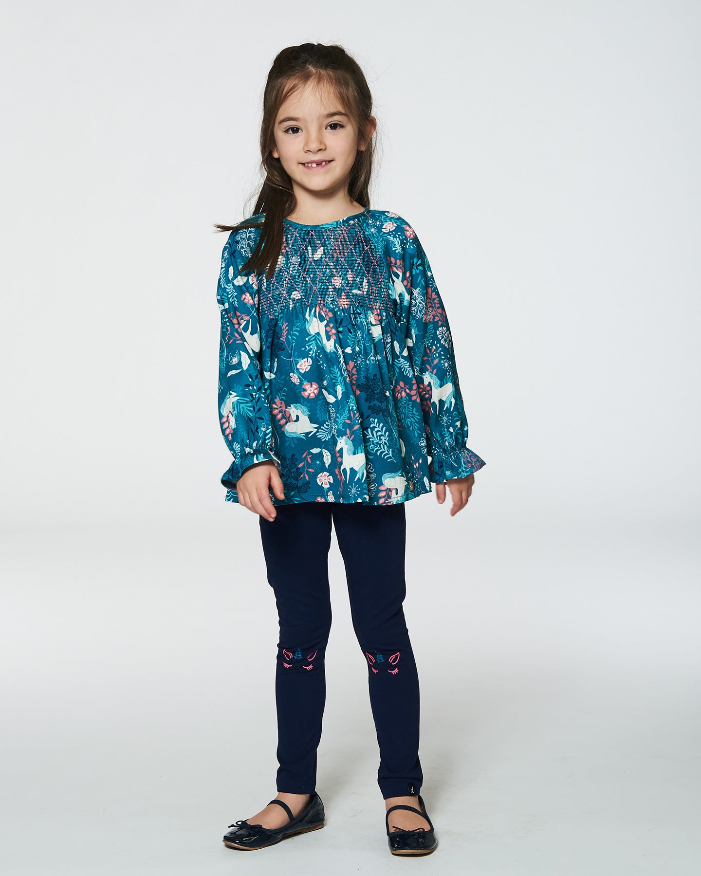Legging avec Imprimée de licornes aux genoux - Ma licorne d’argent - G20G61-481 - 2 à 8 ans