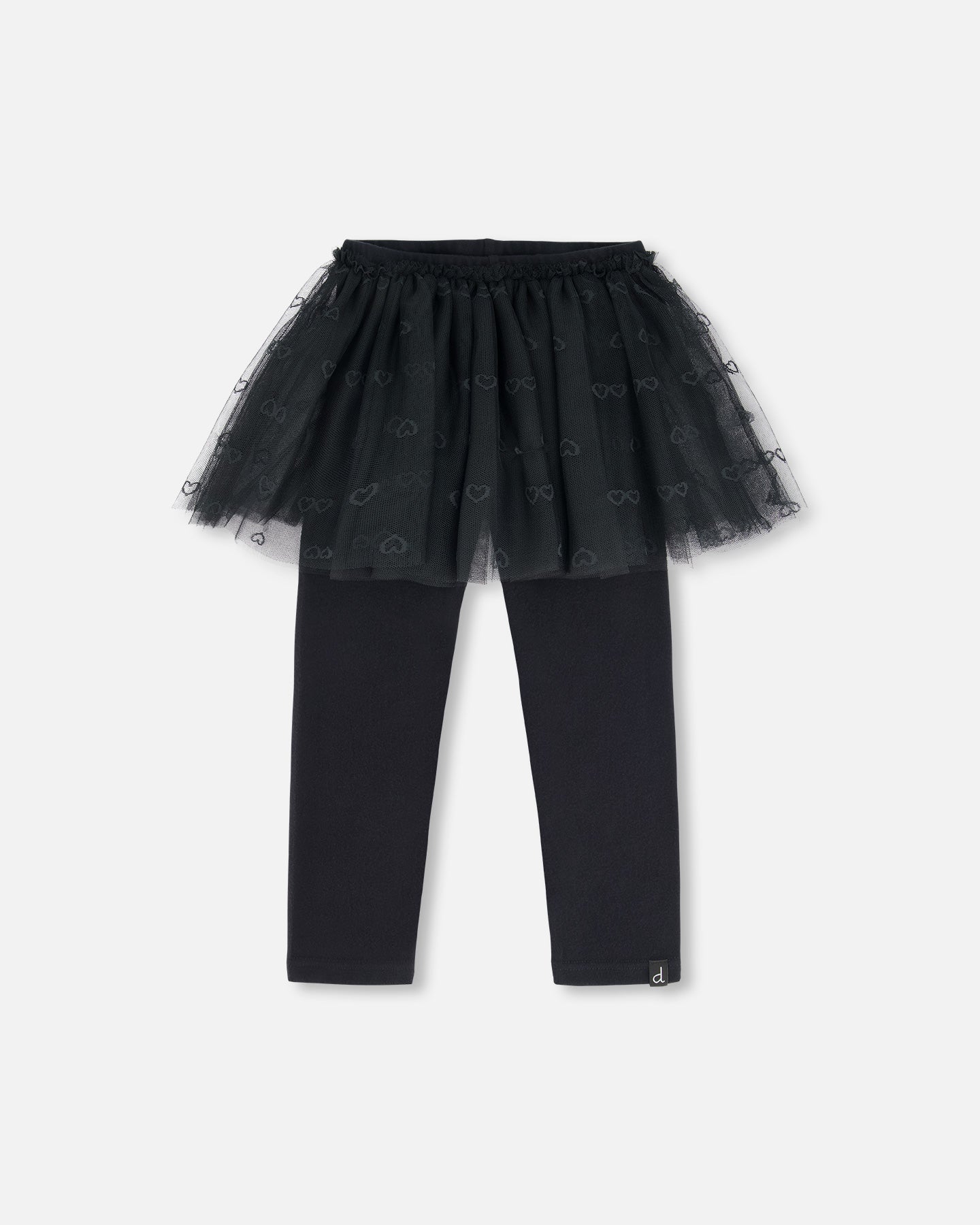 Legging avec jupe intégrée noir uni - Les copines - G20YG81-999 - 2 à 10 ans