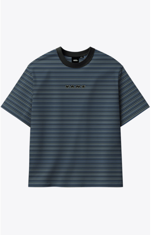 Chandail CAMERON STRIPE SS KNIT - Noir/Bleu - 8 à 14 ans
