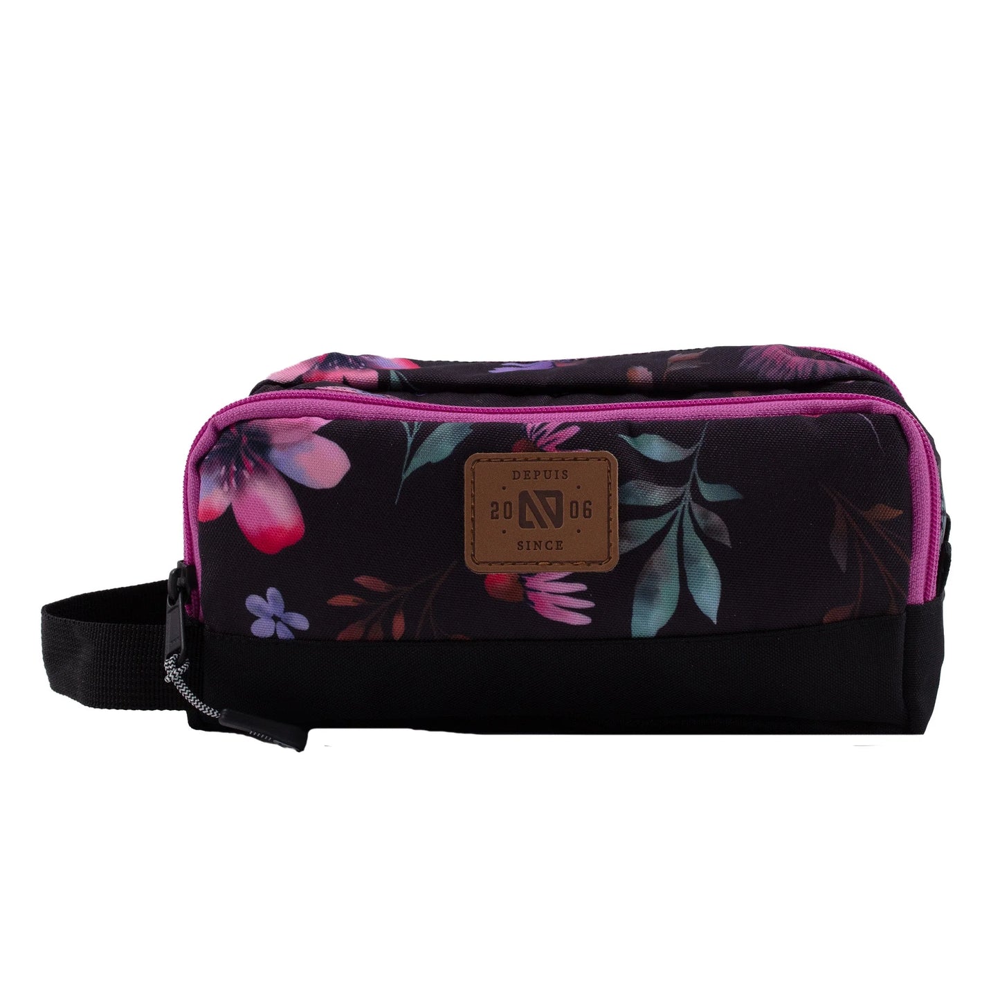 Étui à crayon F25PC102 - Floral noir