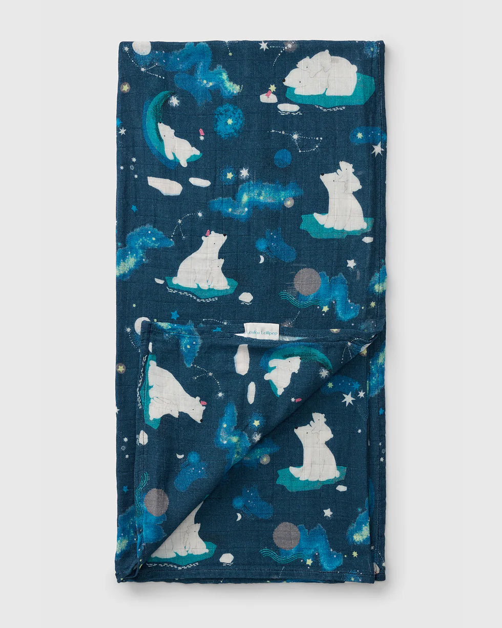 Couverture de mousseline de bambou - Ours polaires