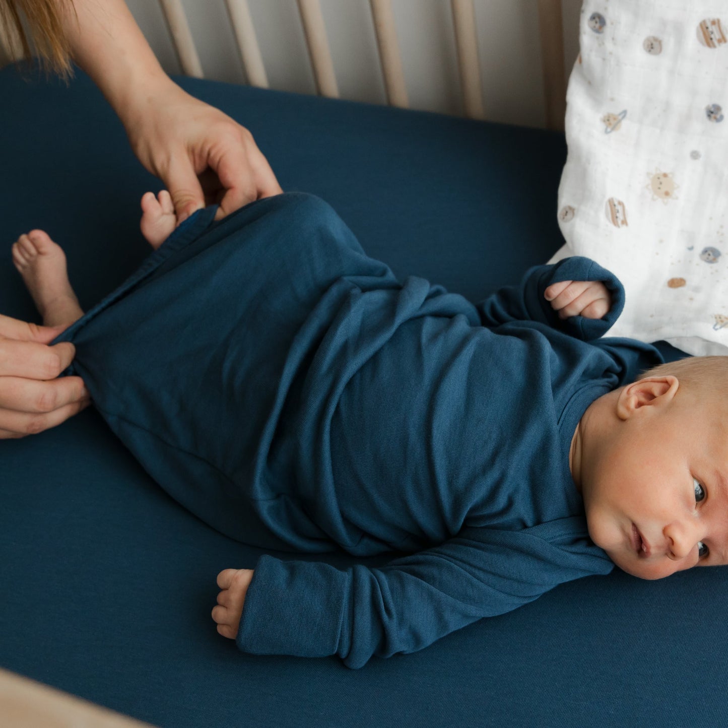 Nuisette en bambou pour bébé - Denim