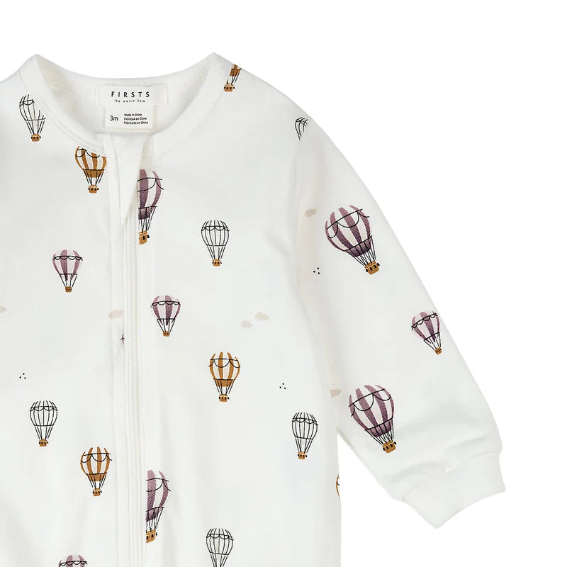 Dormeuse à pieds - Montgolfières - Nouveau-né à 12 mois