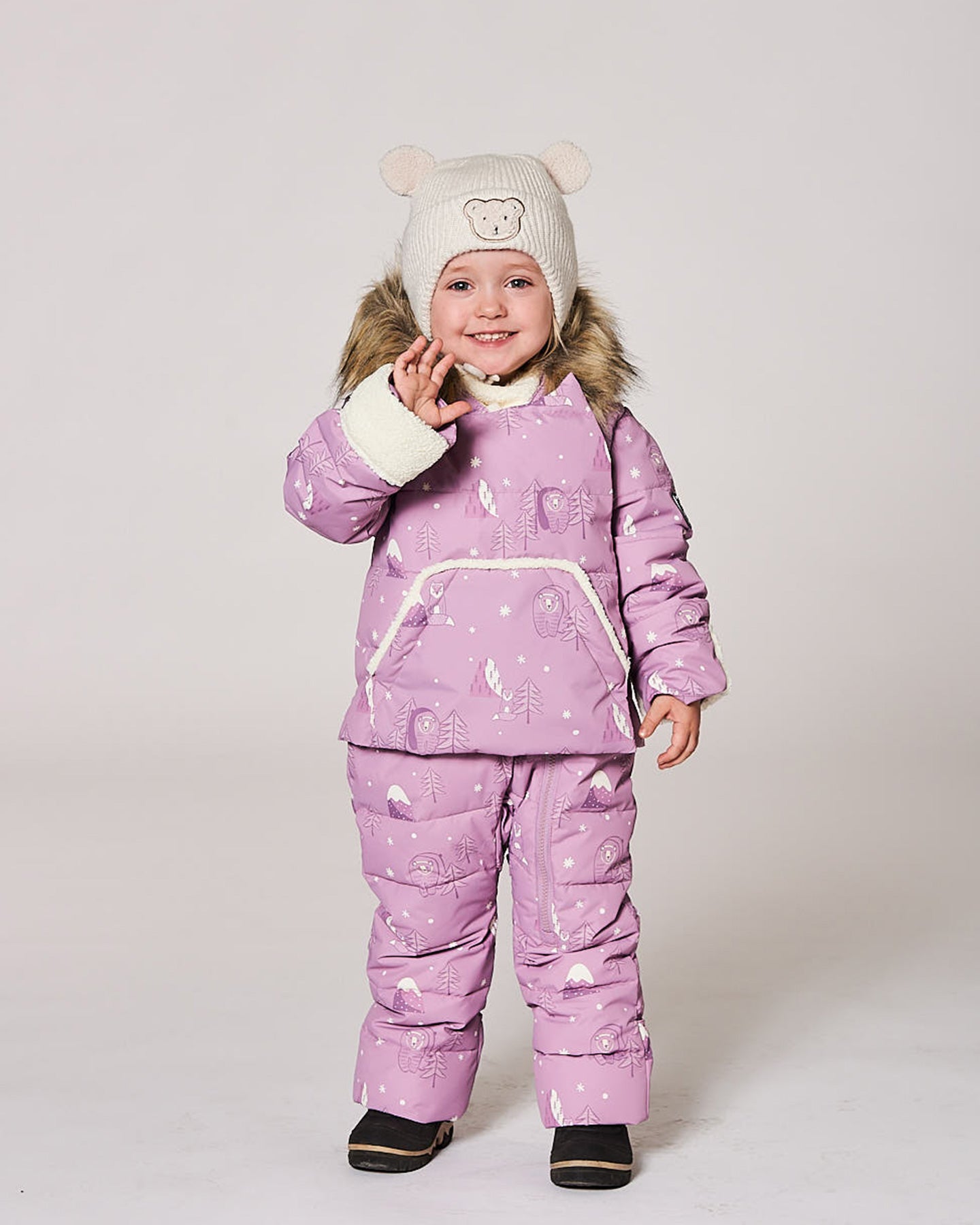 Habit de Neige 1 Pièces - Imprimé poupre - H10B701-003 - 6 à 24 mois