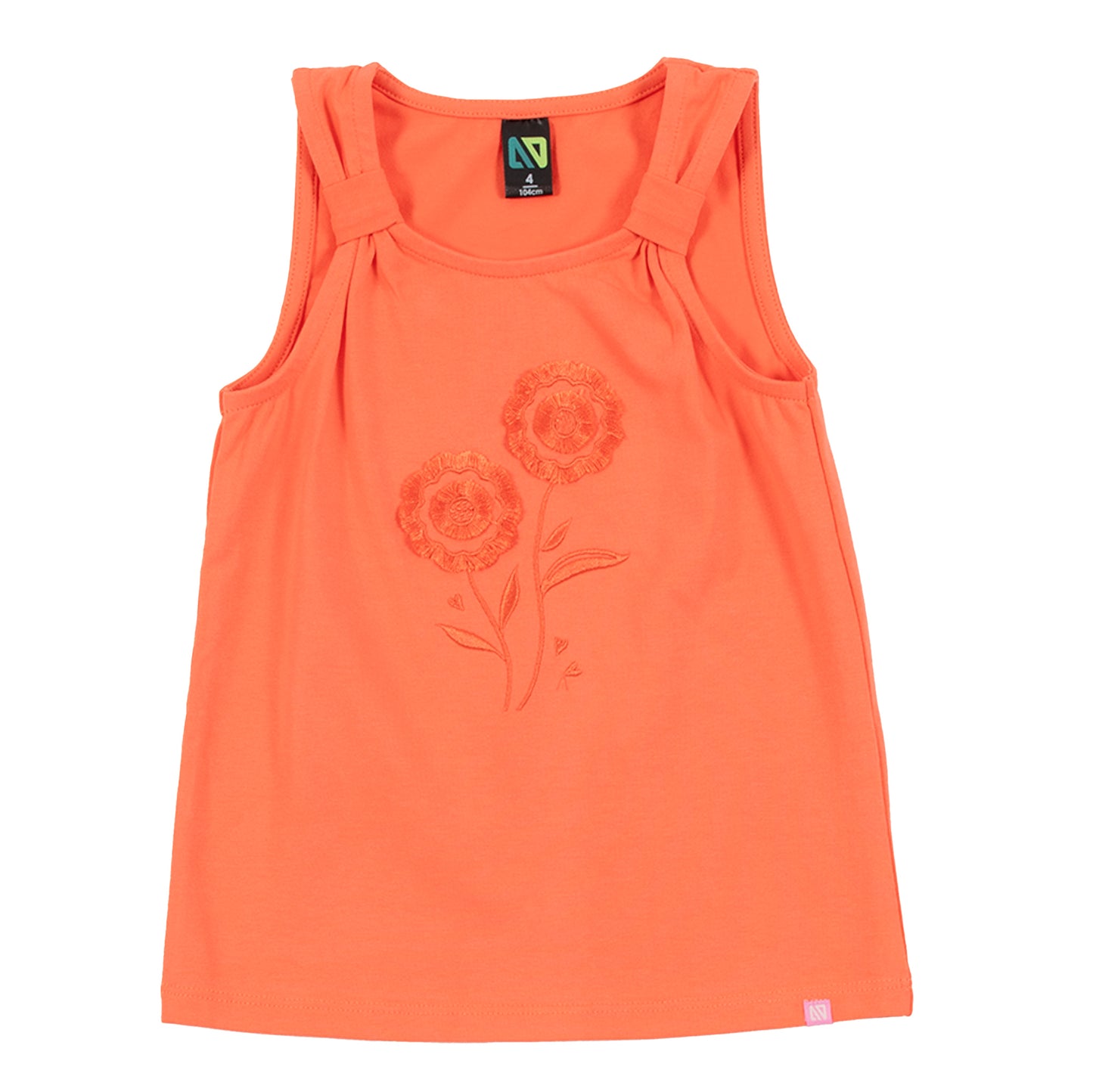 Camisole corail - Joli colibri - S2502-09 - 2 à 10 ans