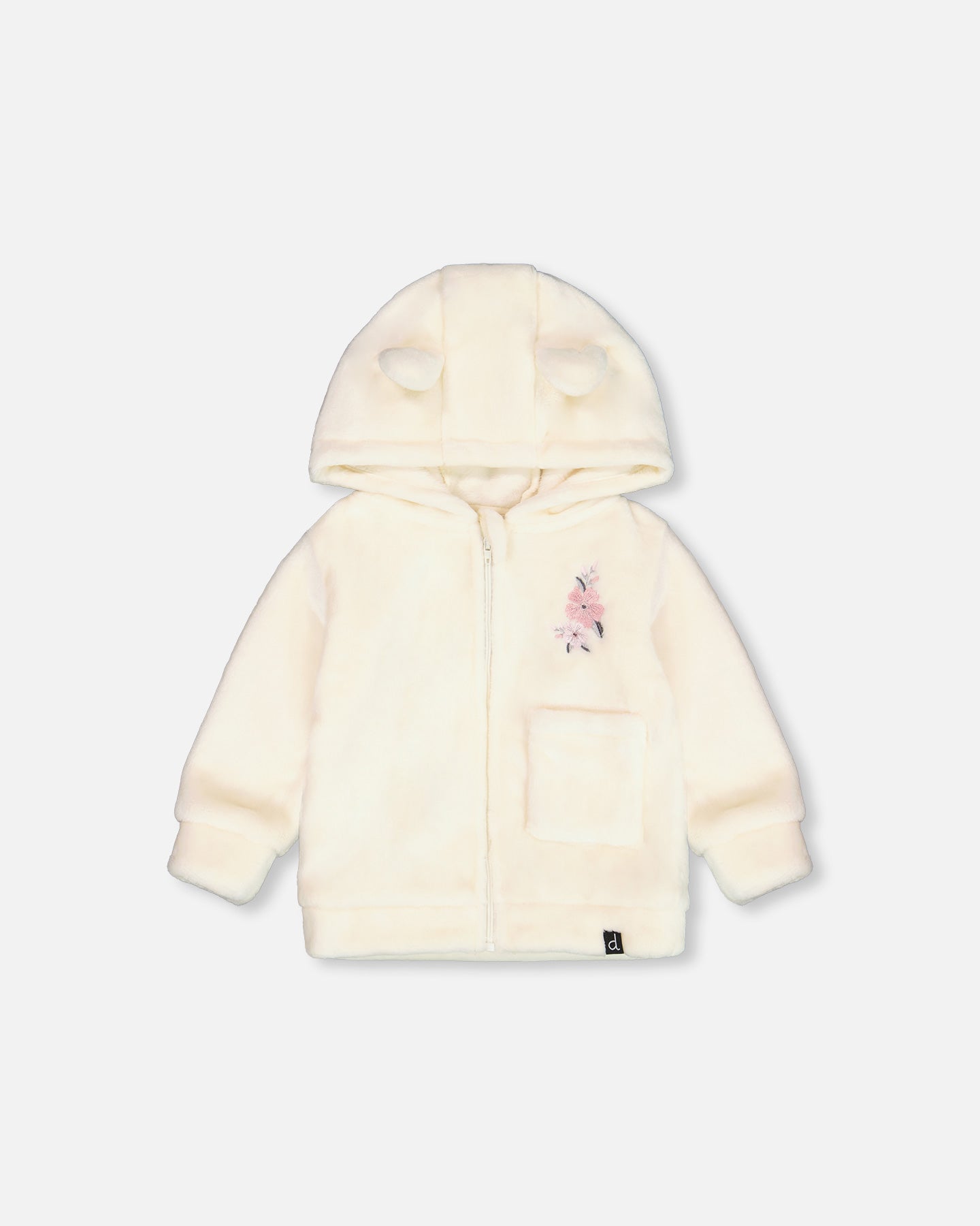 Veste à capuchon en peluche - Fleurs de pommiers - G20A30-138 - 3 à 24 mois