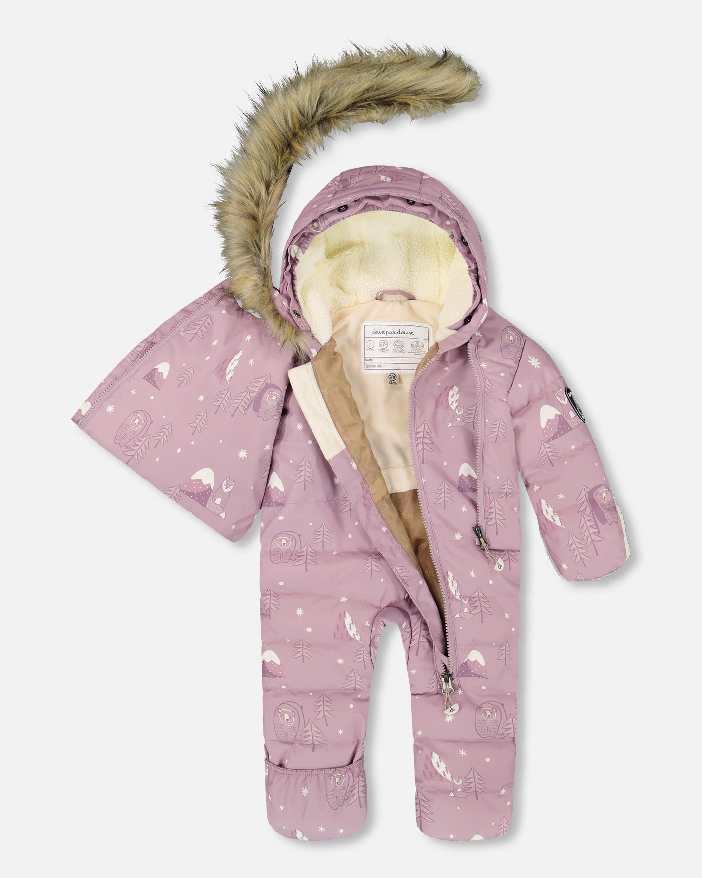 Habit de Neige 1 Pièces - Imprimé poupre - H10B701-003 - 6 à 24 mois