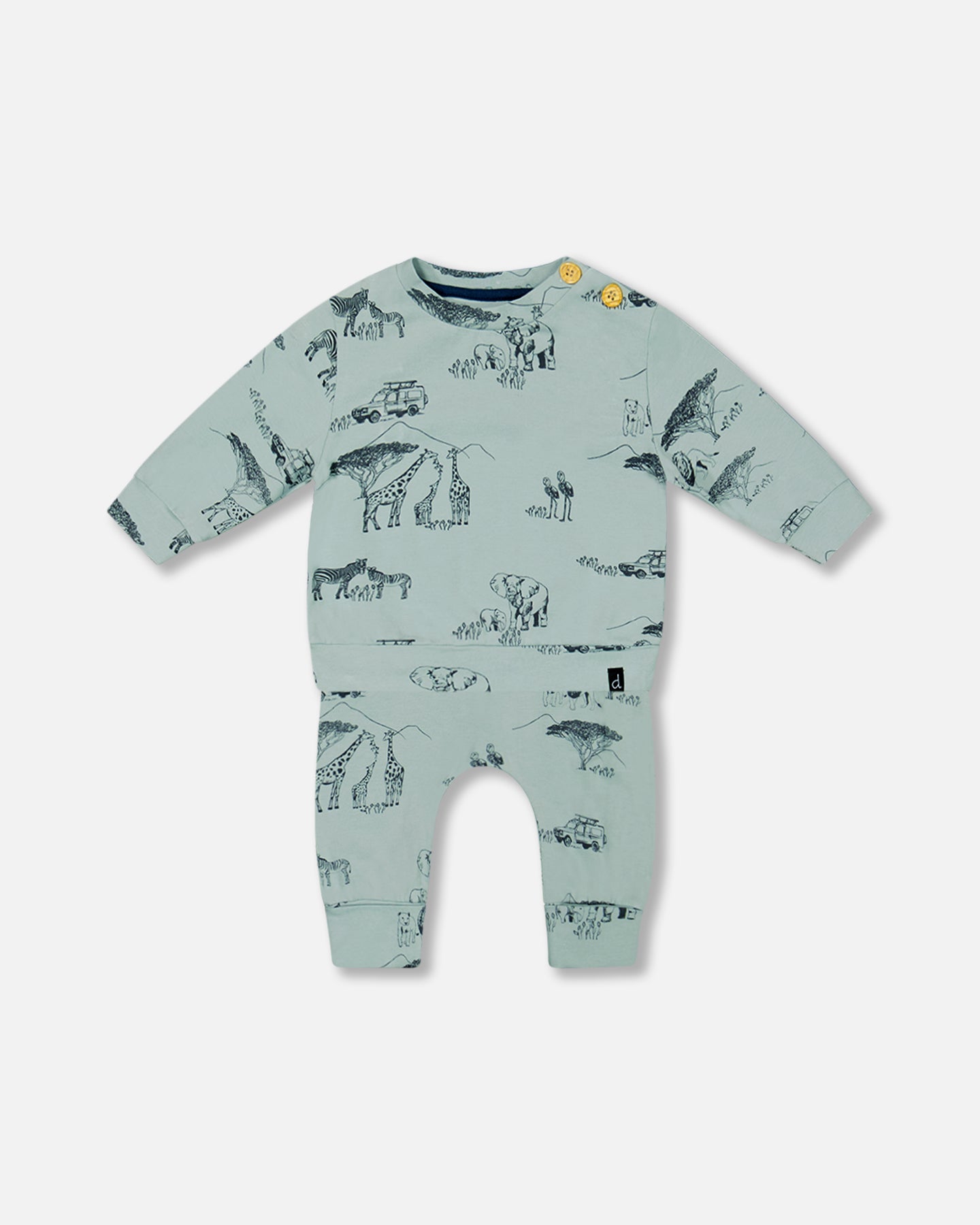 Ensemble chandail et pantalon en coton organique F30D12-076- 3 à 24 mois