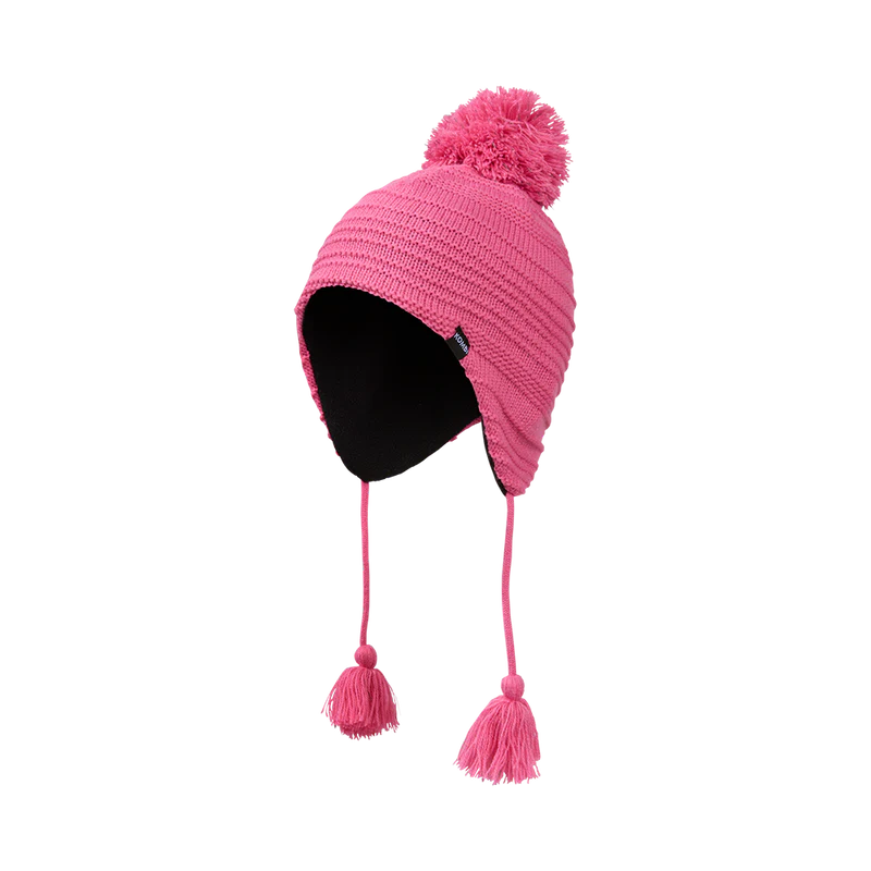 Tuque d’hiver à Pompom - Rose Barbie - 2 à 7 ans
