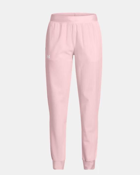 Pantalon tissé UA Armour Sport pour filles - Rose - 6 à 14 ans