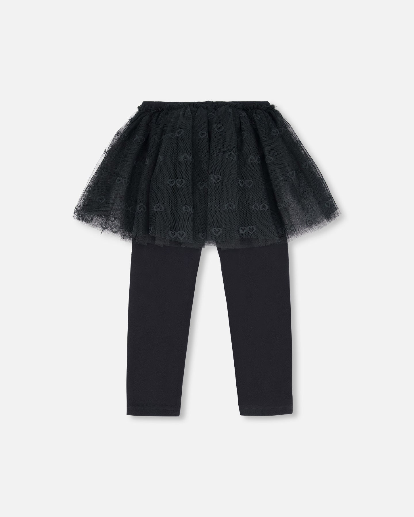 Legging avec jupe intégrée noir uni - Les copines - G20YG81-999 - 2 à 10 ans