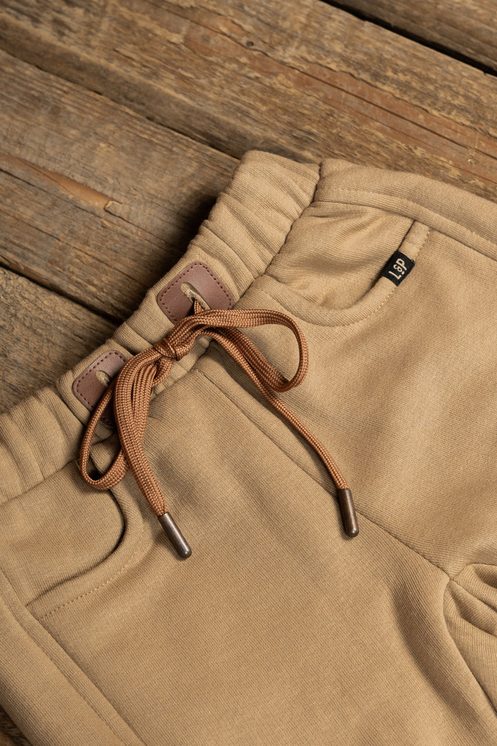 Pantalon jogging en coton ouaté - Tan - 2 à 14 ans