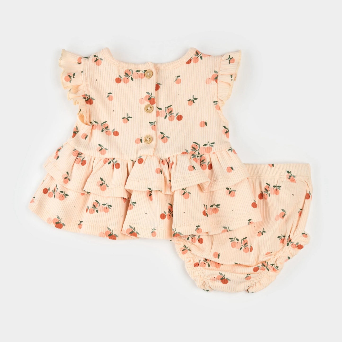 Ensemble 2 pièces camisole à volant et culotte courte - Corail - 3 à 24 mois