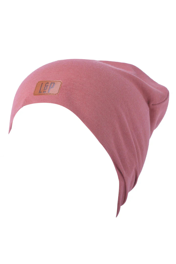 Tuque Boston en coton (Vieux Rose)