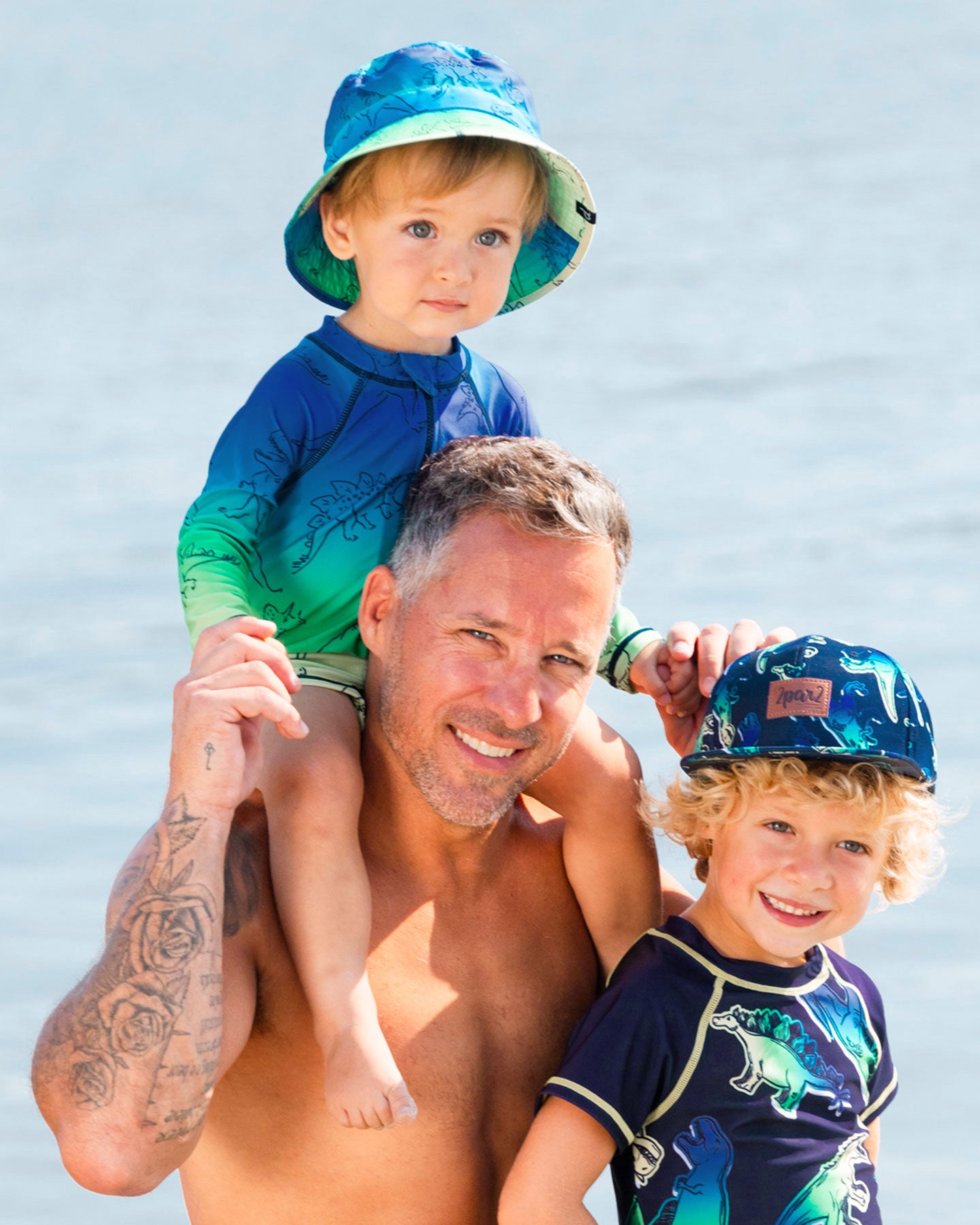 Maillots De Bain Dégradé Bleu, Vert Et Citron Vert - G30NB15_000- 6 à 24 mois