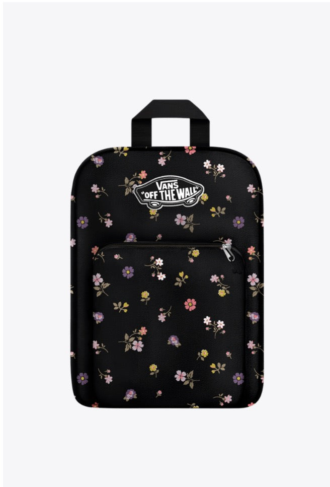 Boîte à lunch OLD SKOOL™- Noir/Fleurs mauve