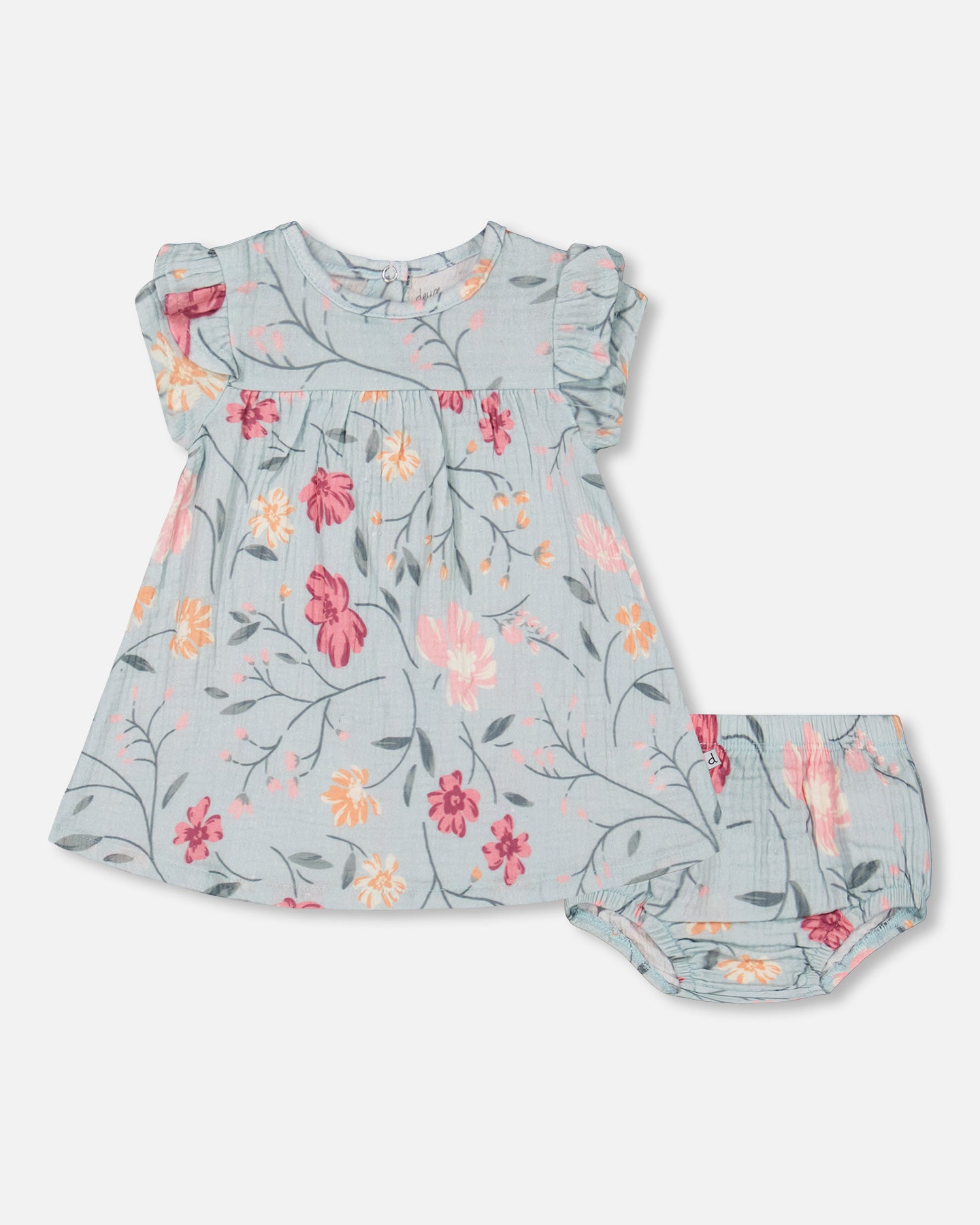 Ensemble tunique et culotte en coton organique F30B10-073- 3 à 24 mois