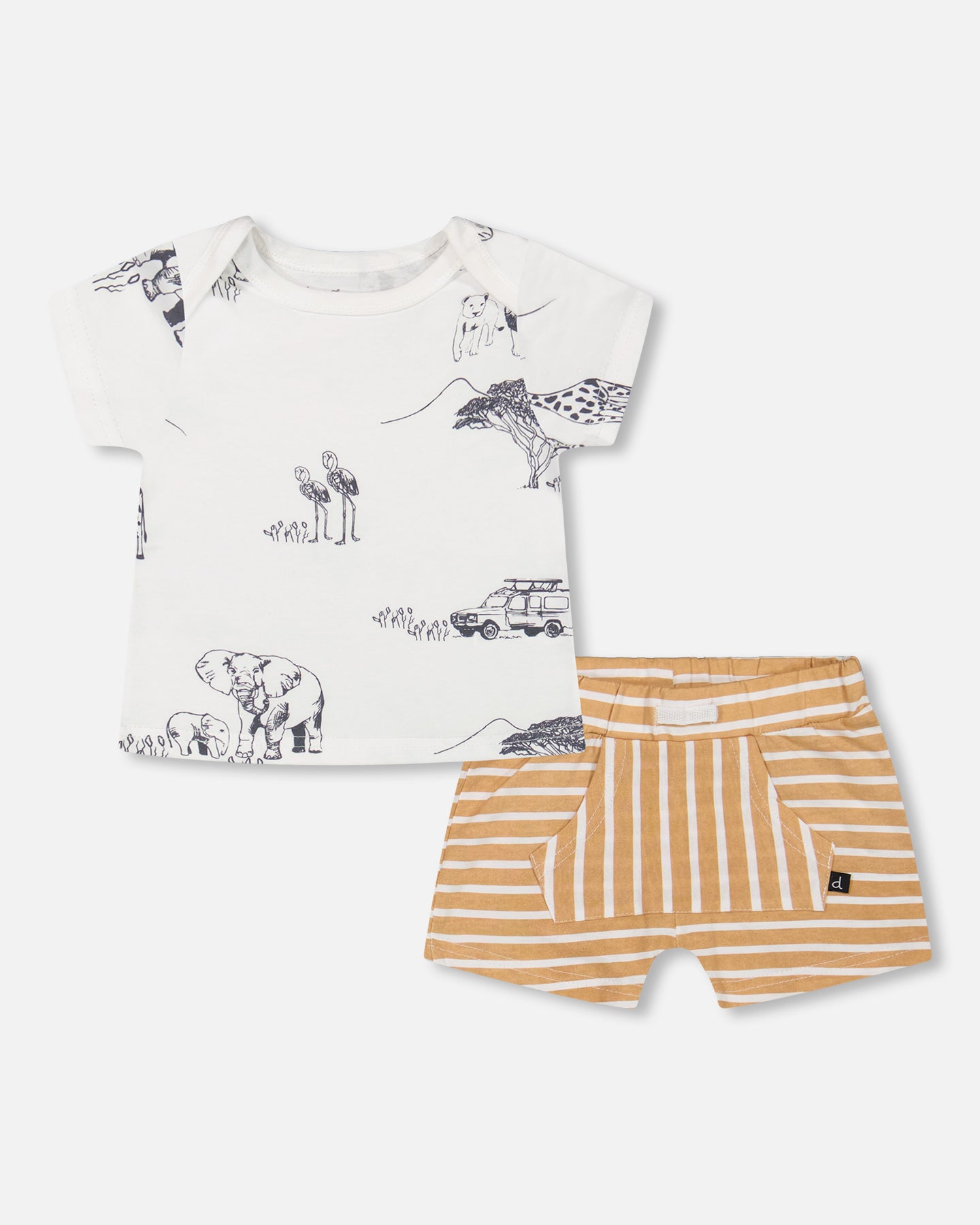 Ensemble chandail et short en coton organique F30D10-077- 3 à 24 mois