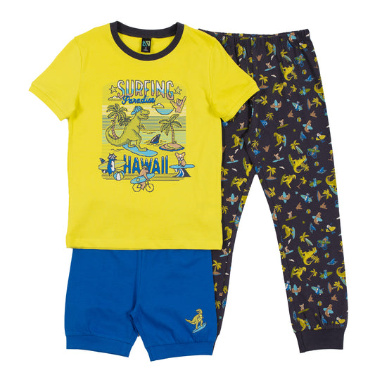 Pyjama 3 pieces - Dinosaures - S24P01 - 2 à 12 ans