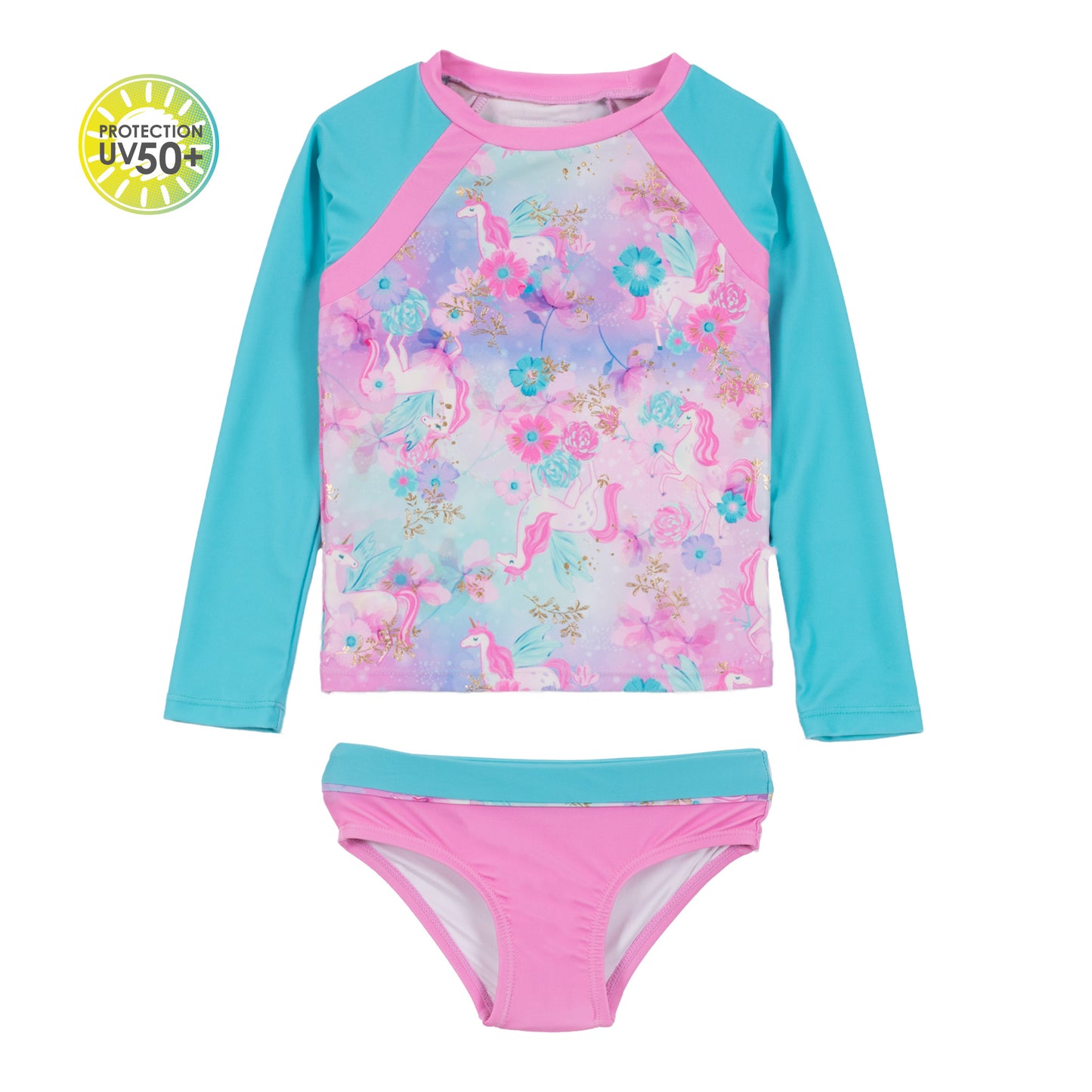 Maillot de bain 2 pièces à manches longues - S24S34-01 - 12 mois à 6 ans