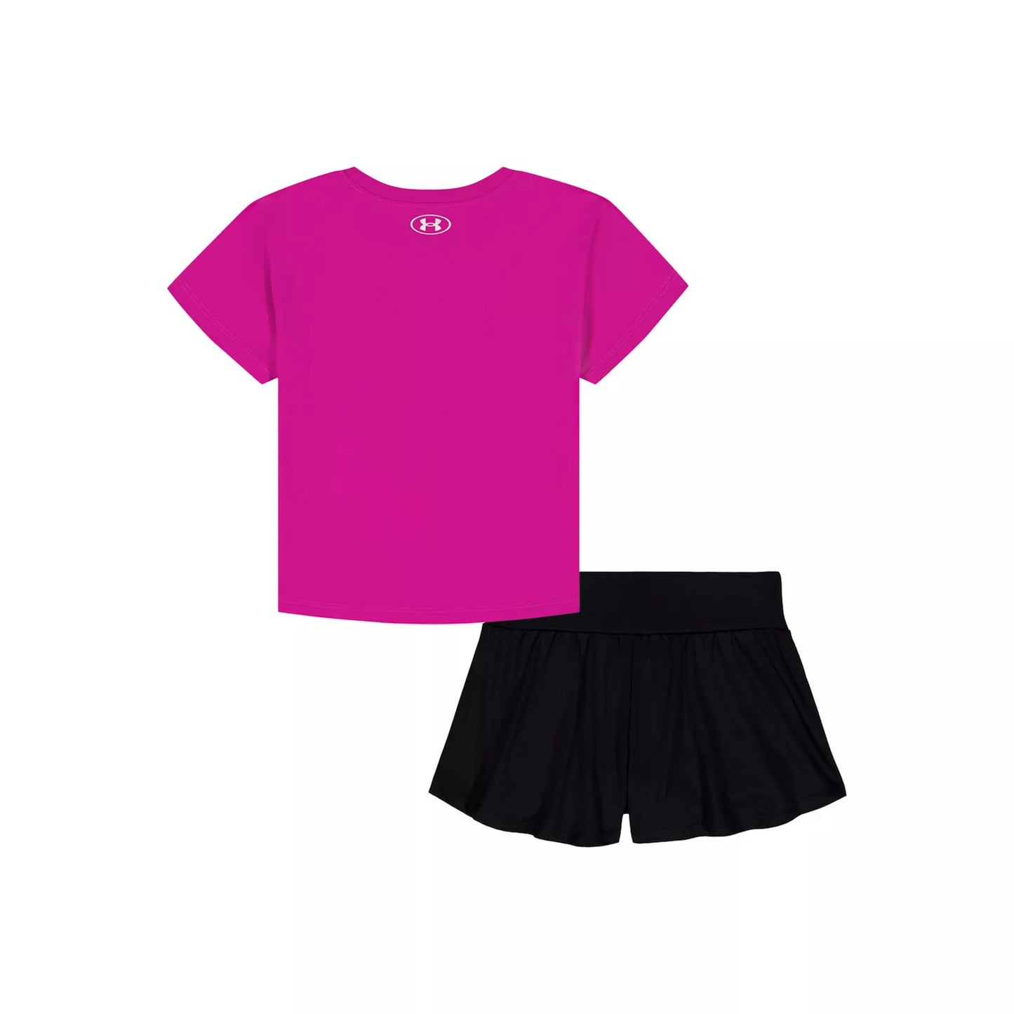 Ensemble t-shirt/jupe culotte - 25UASJI59R-955 - Rose/Noir - 2 à 7 ans