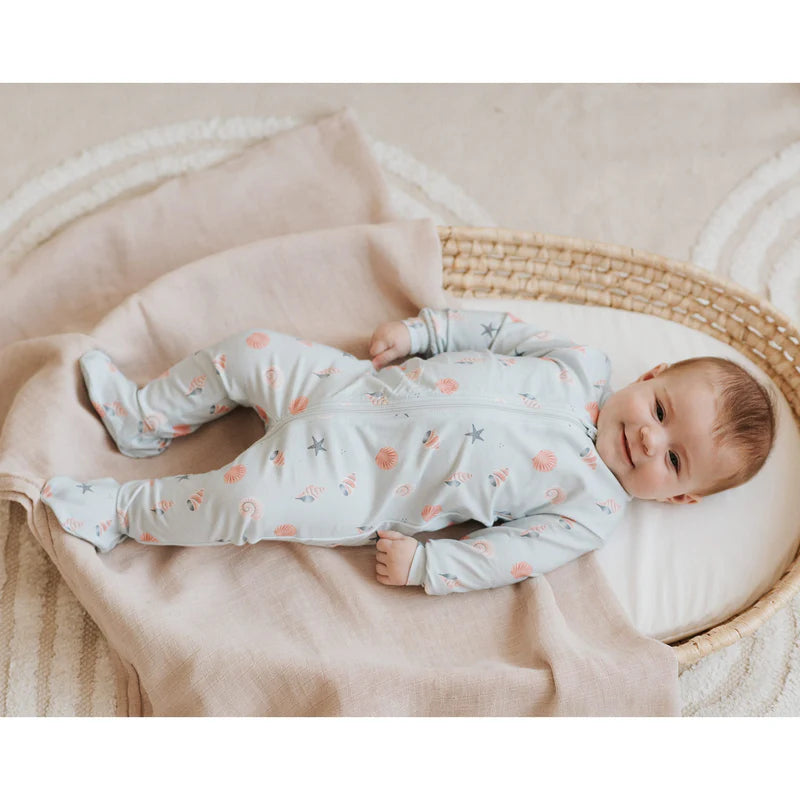 Pyjama en coton organique - Coquillages - Nouveau-né à 24 mois