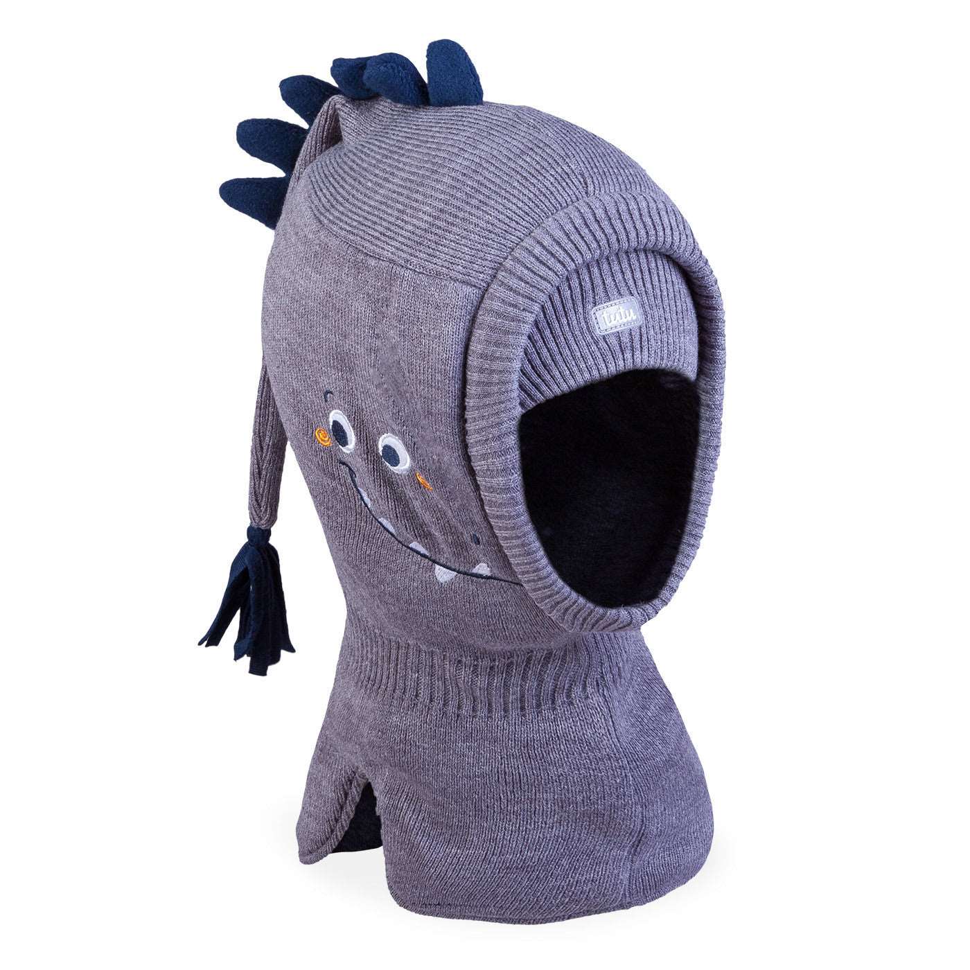 Cagoule en laine de Merino - Monstre Gris