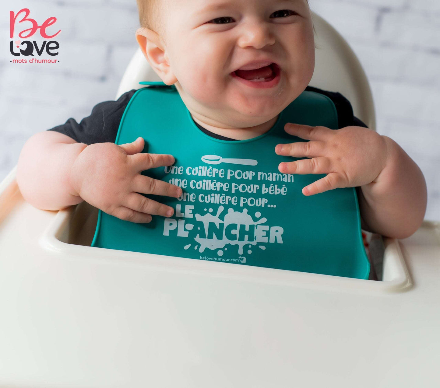 Bavoir Silicone - UNE CUILLÈRE POUR MAMAN…… UNE POUR LE PLANCHER -