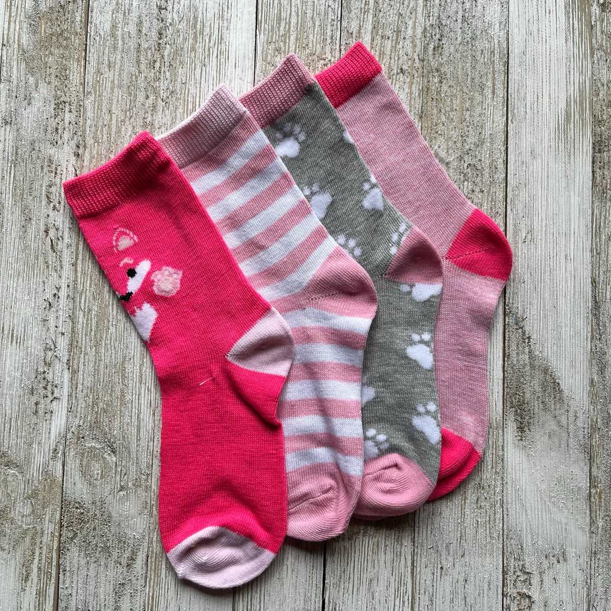 Bas - Ensemble de 4 paires - Chatons - Taille 5 à 9