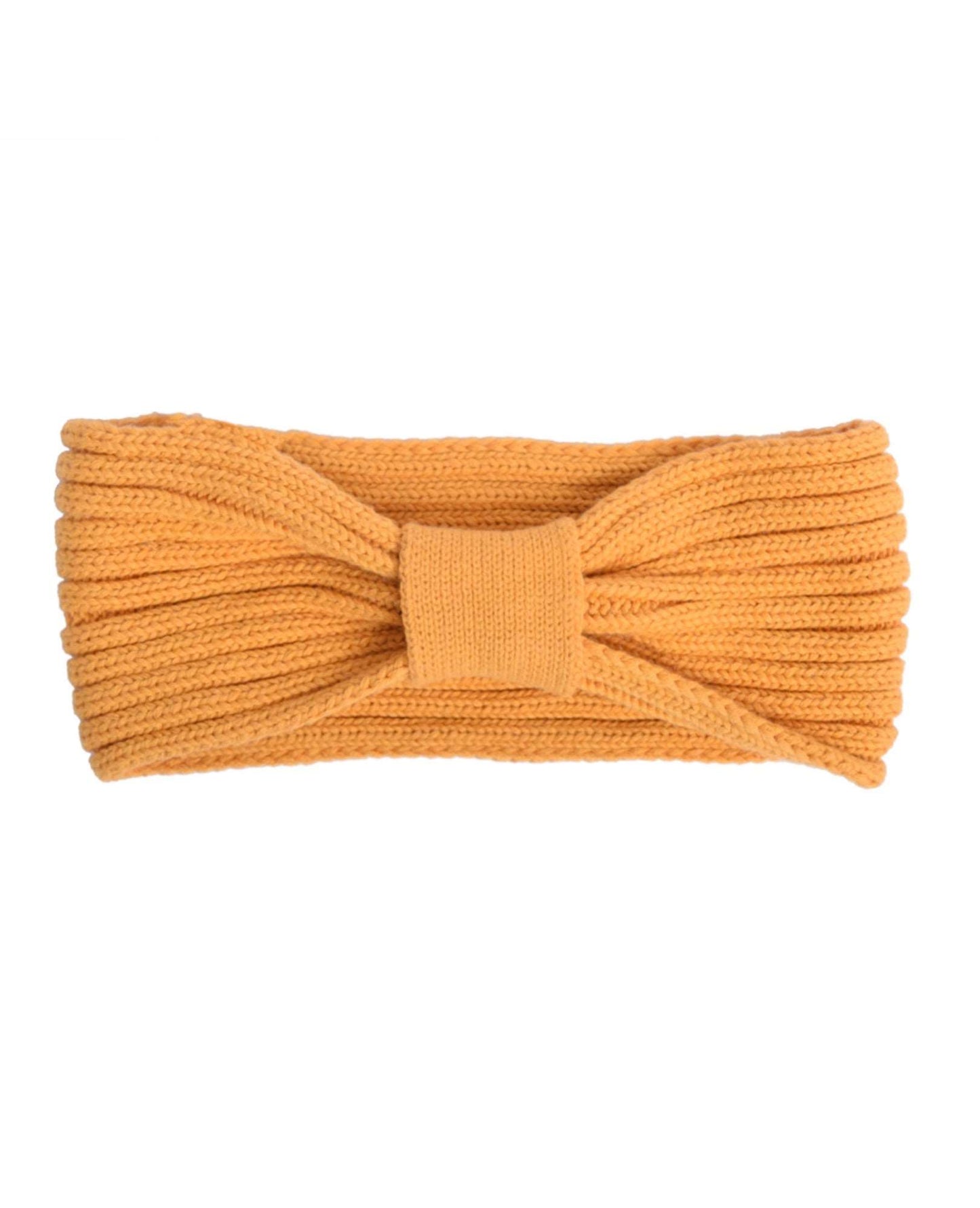 Bandeau de tête en tricot - Jaune Doré
