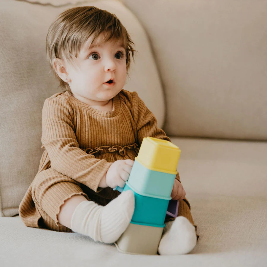 Stäck: Cubes empilables en silicone - Multicolore