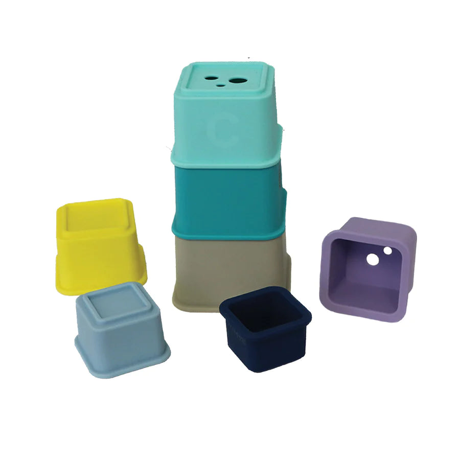 Stäck: Cubes empilables en silicone - Multicolore