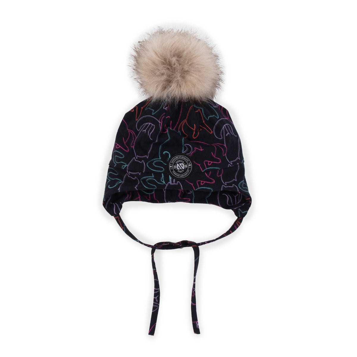 Tuque en Jersey avec Oreille Doublé en Micropolaire F23TUJO500 - 6/12 à 12/24m