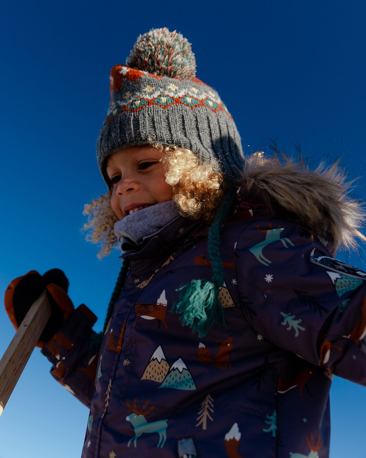 Tuque en tricot avec oreille F10ZV02-000 2/4 à 5/8 ans