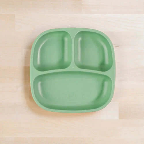 Assiette divisée en plastique recyclé - Sauge