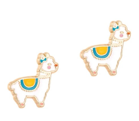 Boucles d'oreilles en étain - Lama 5ans+