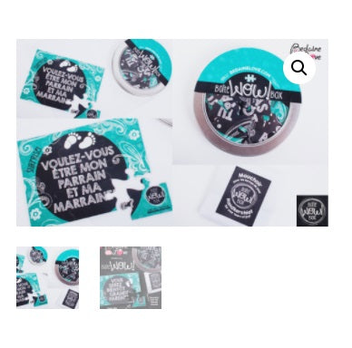 Boîte « WOW Voulez-vous être mon parrain et ma marraine? » Casse-tête