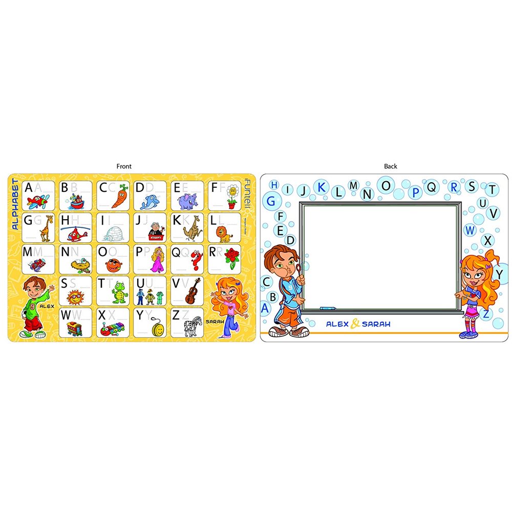 Ramassage en Magasin seulement - Napperon J'écris et J'efface - Alphabet jaune 6+