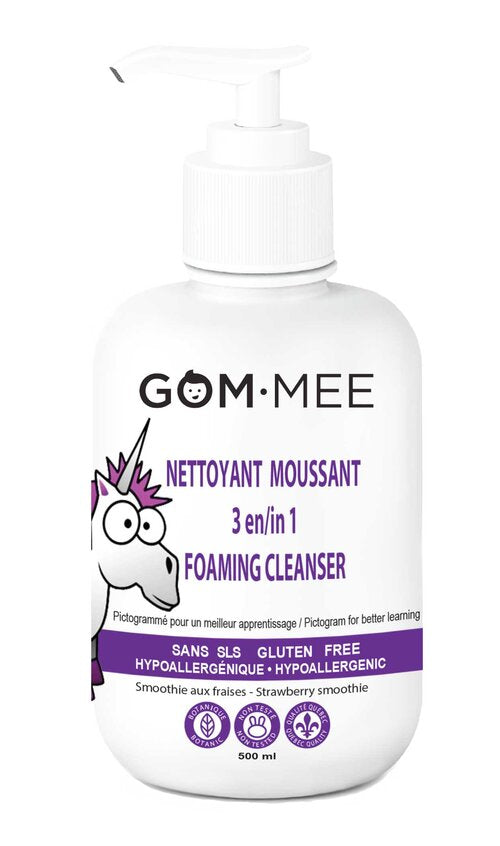 NETTOYANT MOUSSANT 3 EN 1- SHAMPOOING-CORPS-BAIN MOUSSANT (PARFUM DE SMOOTHIE AUX FRAISES) | GOMMEE