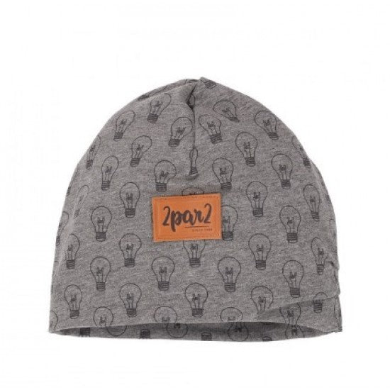 Tuque mi-saison en coton -Ampoules- Gris - 6/24 mois à 7/14 ans