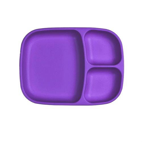 GRANDE ASSIETTE DIVISÉE EN PLASTIQUE RECYCLÉ - AMÉTHYSTE