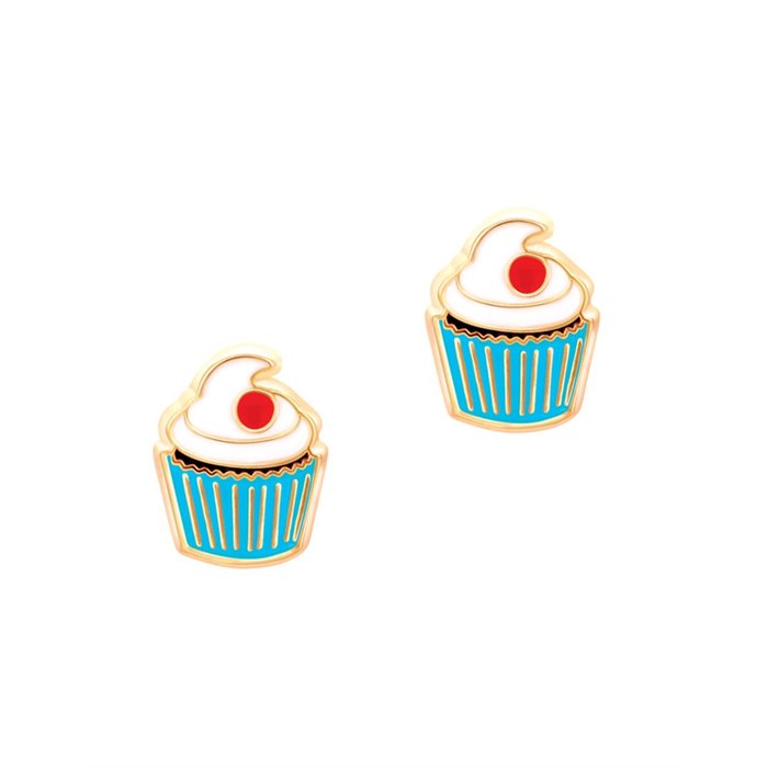 Boucles d'oreilles en étain - Cup Cake - 5ans+