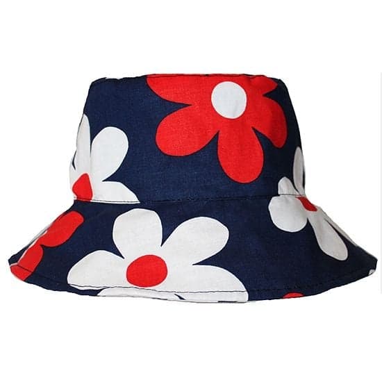 Chapeau Bucket - Marguerites blanches et oranges