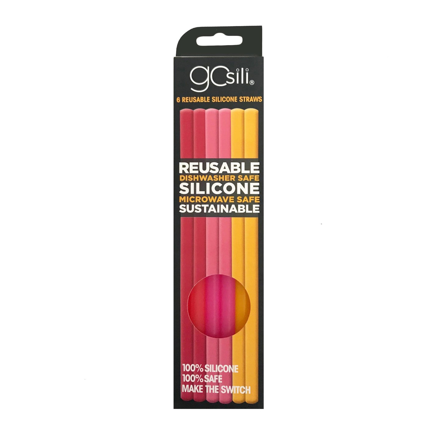 Silikids - Pailles en silicone réutilisables 6pk - Ombre Rouge -