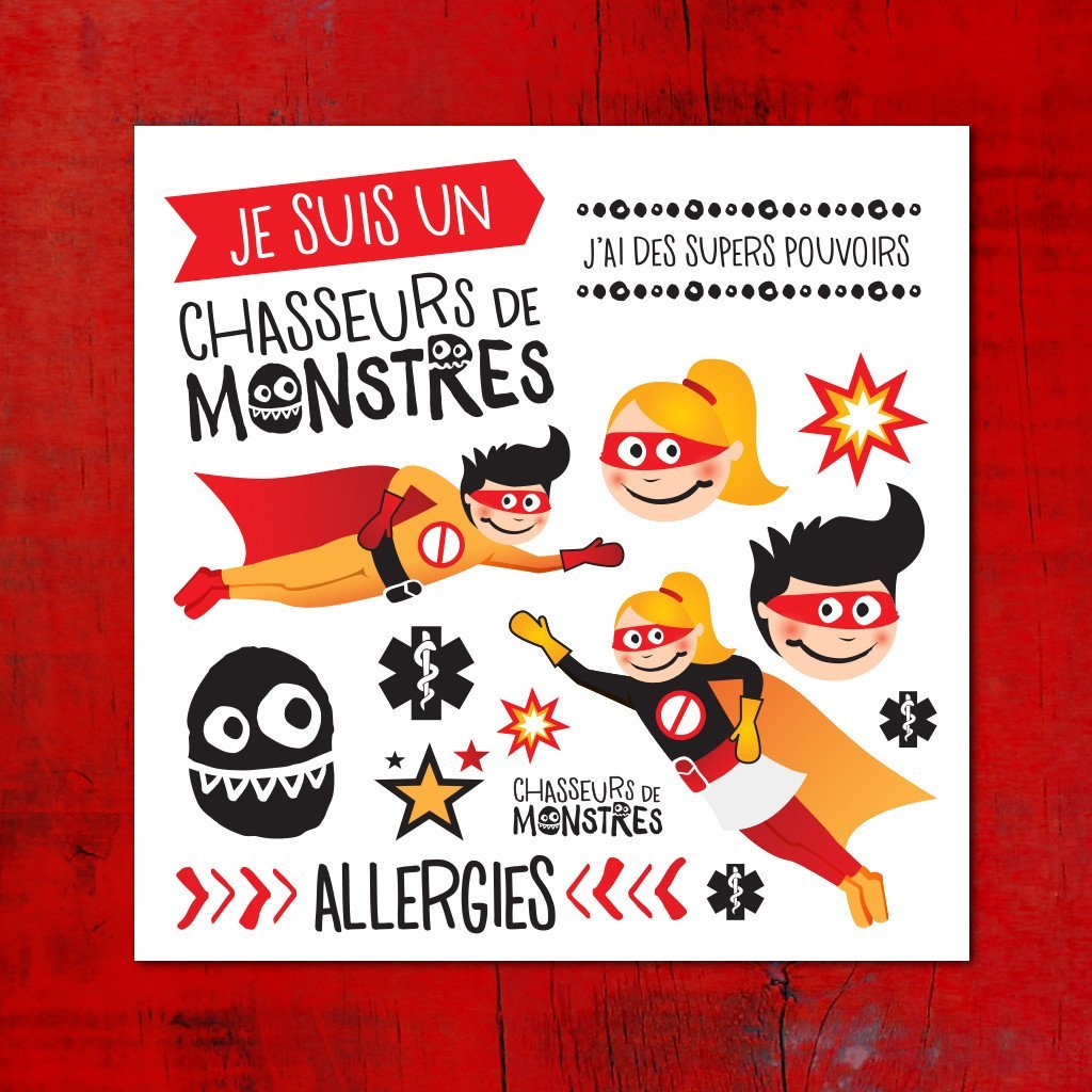 Tatouages - Attention - Supers chasseurs de monstres