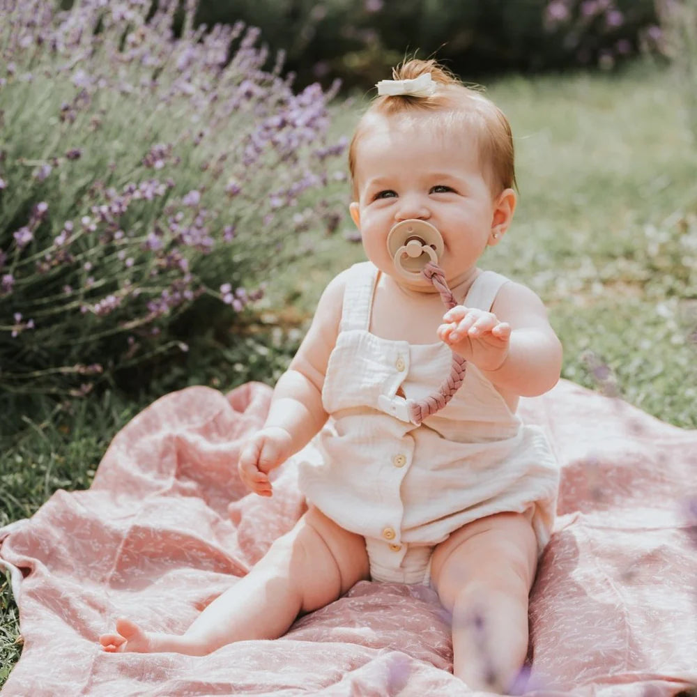 ATTACHE-SUCE EN COTON TRESSÉ - SEPIA