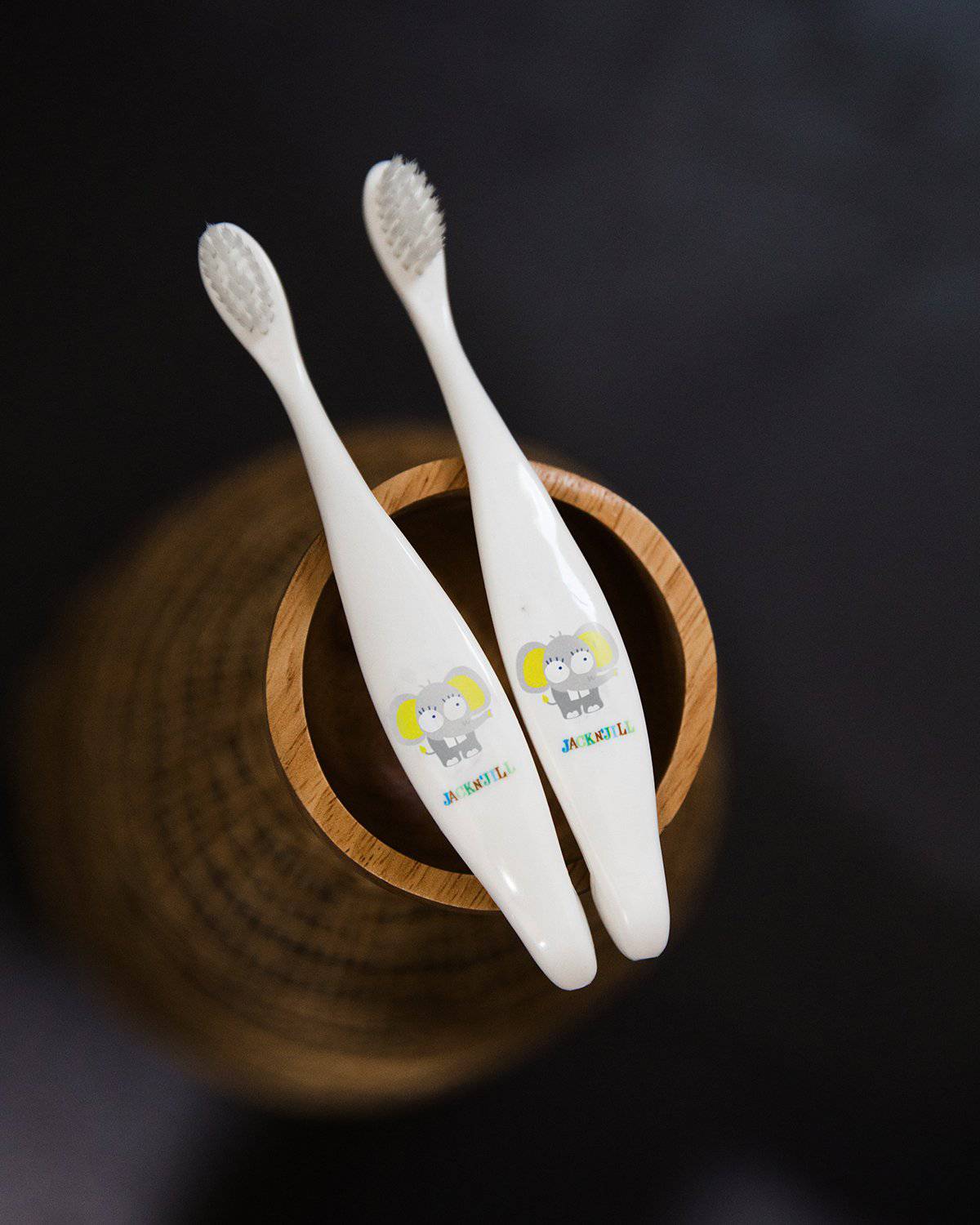 Brosse à dents avec poignée compostable et biodégradable Jack N 'Jill Bio (TM) Éléphant